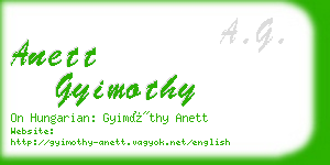 anett gyimothy business card